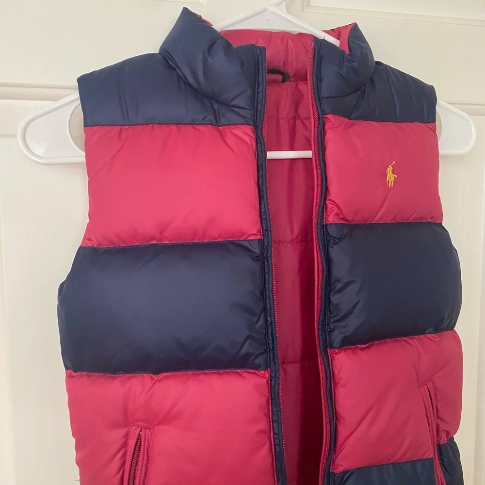 Ralph Lauren Kids Reversible Pink and Navy Vest